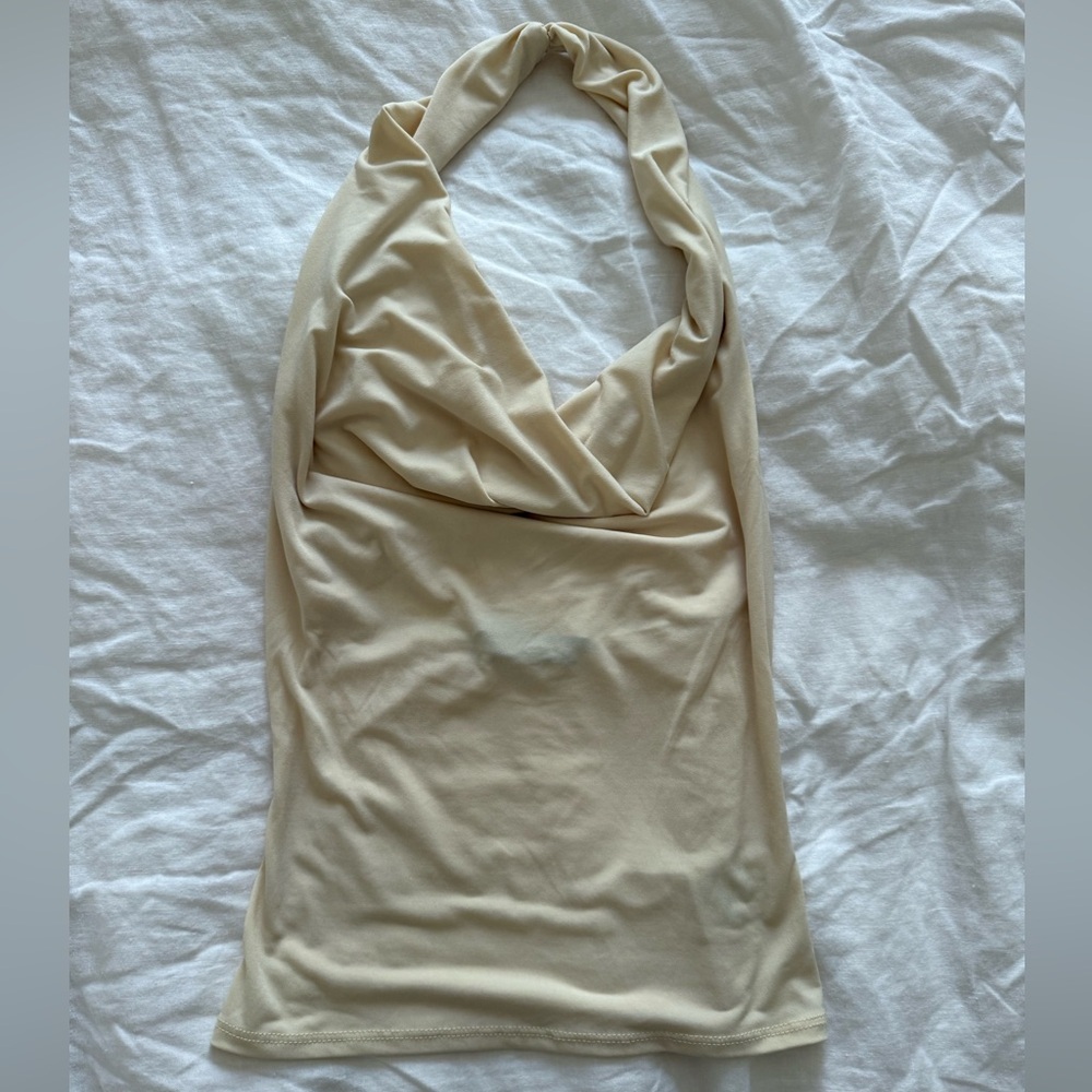 Silence + Noise Butter Yellow Halter Top small 🧈